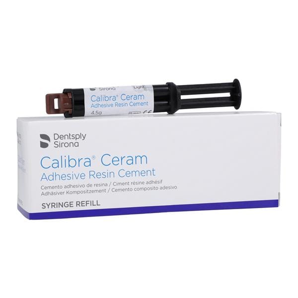 Dentsply Sirona 607191 Calibra Ceram Dental Cement Syringe Light 4.5gm Dentsply Sirona 607191 Calibra Ceram Dental Cement Syringe Light 4.5gm